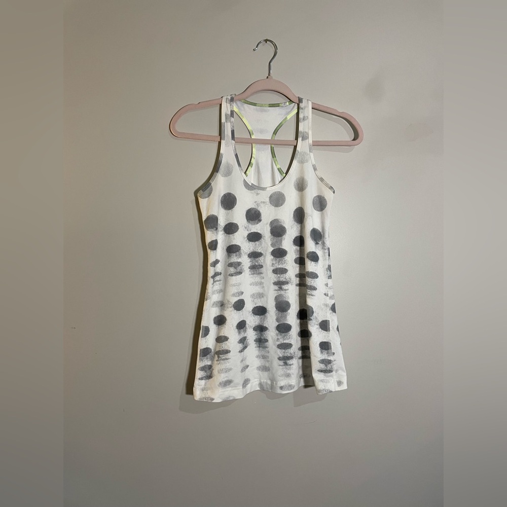 lululemon athletica Black and White Polka Dot Tank Top